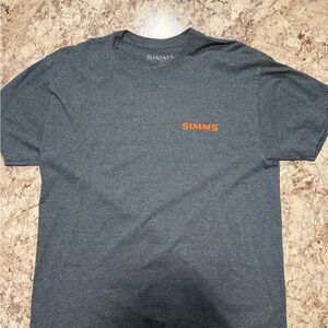 Simms Charcoal and Orange Short Sleeve Tee